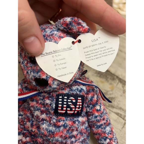 Ty Beanie Babies “USA” WITH ERRORS Retired RARE 2000 - Picture 2 of 3